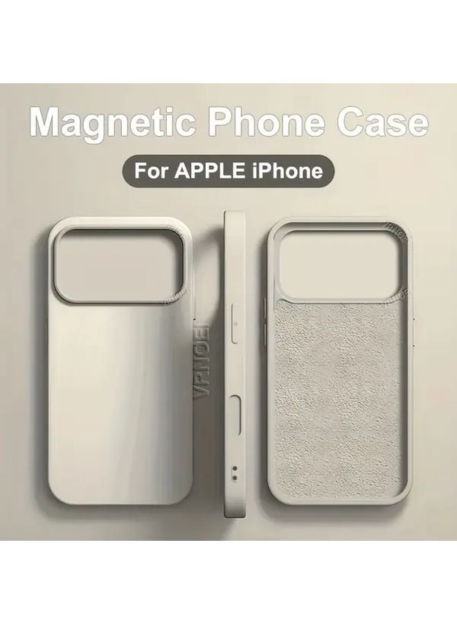 Light Blue Magnetic Phone Case Compatible with iPhone 15 Supports Wireless Charging - Image 1